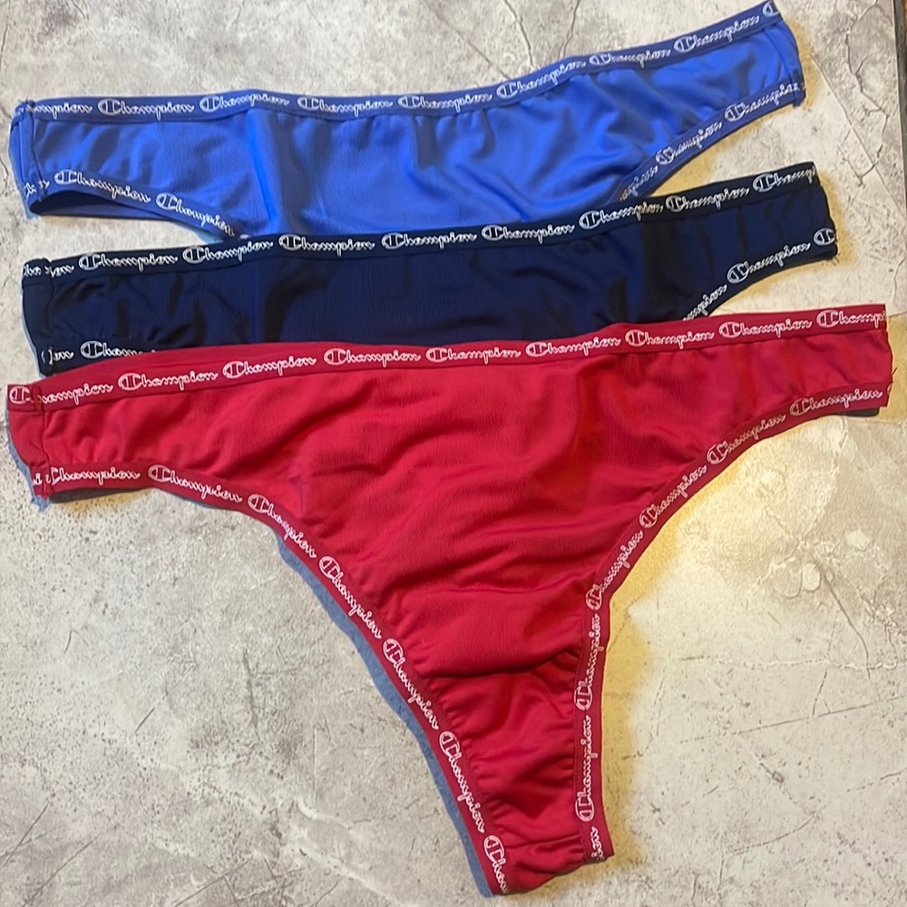Woman’s Champion 3 piece Thong lot New without tags size medium